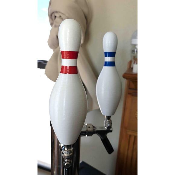 Bowling Pin Tap Handle Set, 3D Printed, Home Bar Accessory - Picture 1 of 4